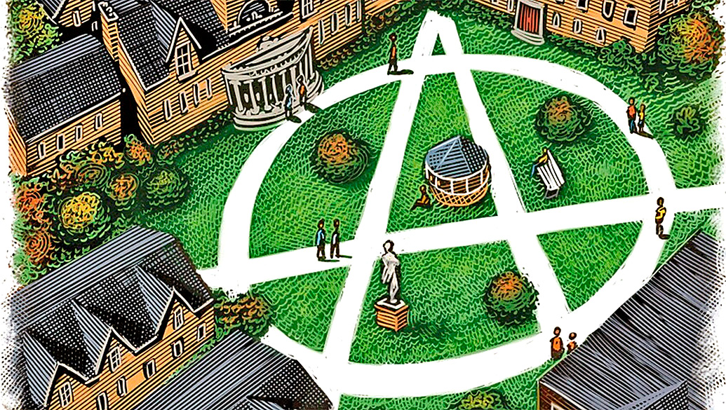 Ilustração no artigo “Como a anarquia pode salvar a universidade”