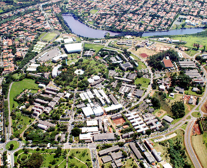 Imagem aérea da Unicamp - Campus de Barão Geraldo