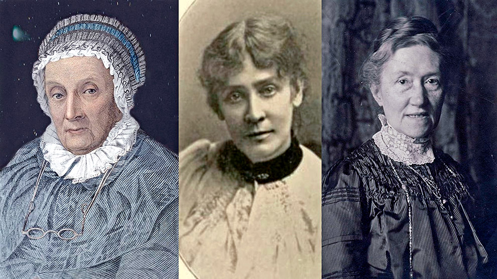 Caroline Herschel, Eunice Foote e Agnes Pockels