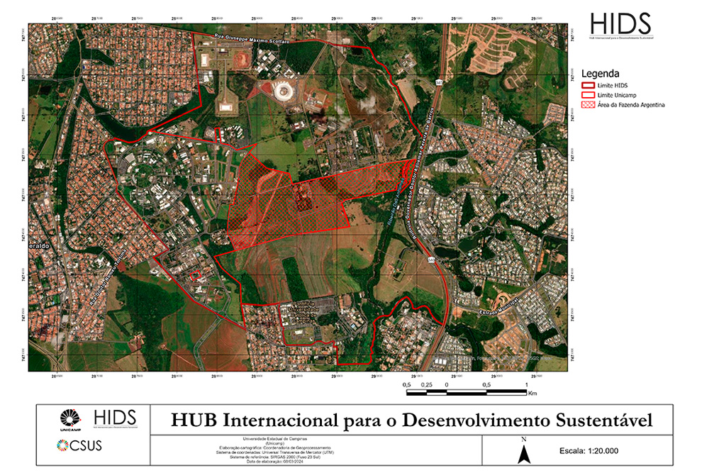 Figura do mapa com limites do HIDS Unicamp 