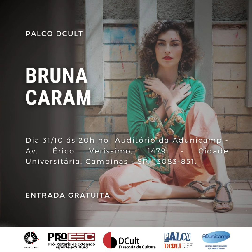 Bruna Caram canta Gonzaguinha no Palco Dcult da ADunicamp