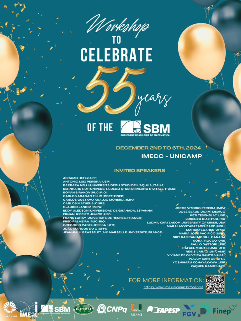 Imecc comemora 55 anos da Sociedade Brasileira de Matemática (SBM) com workshop