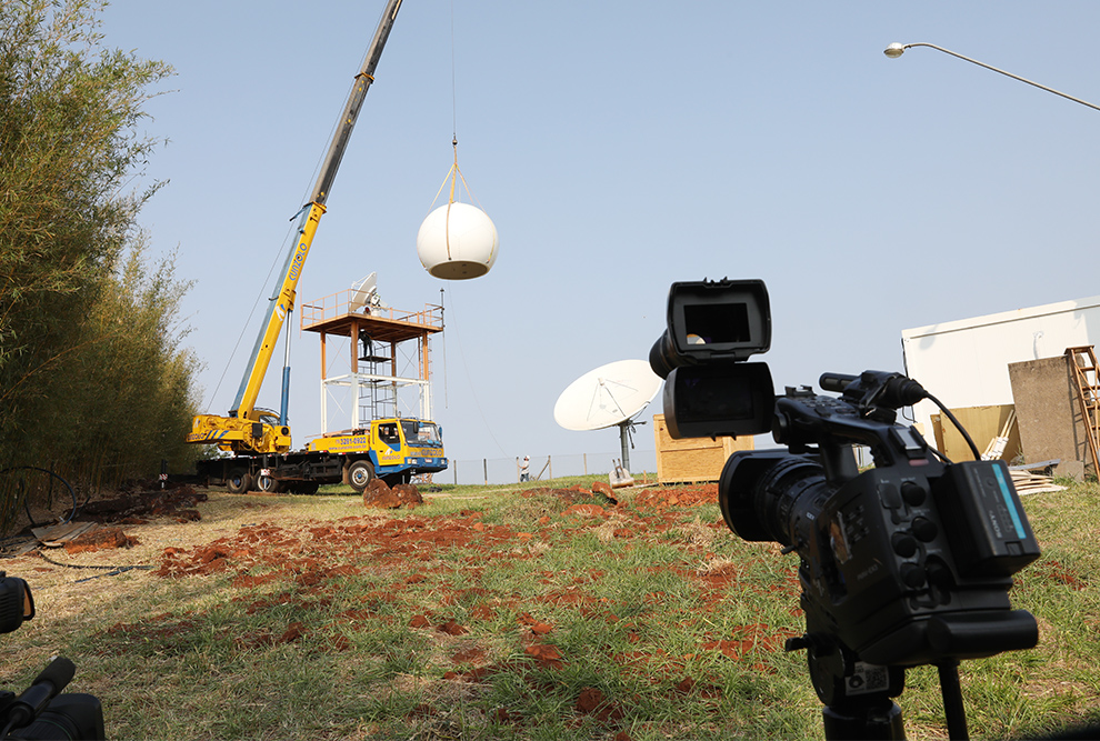 Içamento do radar meteorológico na Unicamp