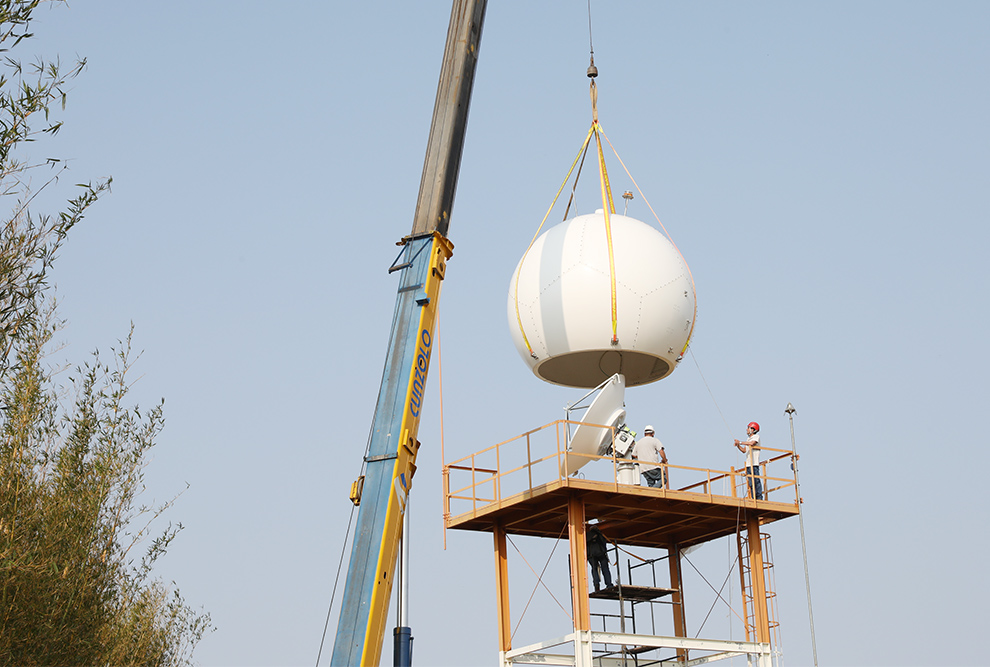 Içamento do radar meteorológico na Unicamp