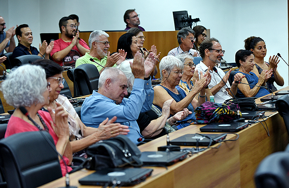 Familiares, colegas e alunos prestigiaram a cerimônia