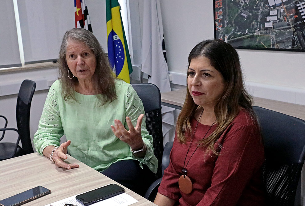 A coordenadora-geral Maria Luiza Moretti (à esquerda) e a assessora de gabinete da CGU Patricia Leme:  Proposta é que a Unicamp seja um espaço de promoção de saúde interna e externa