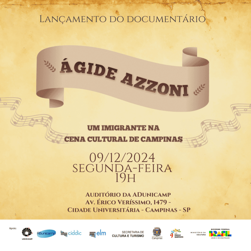 ADunicamp sedia lançamento do documentário “Ágide Azzo