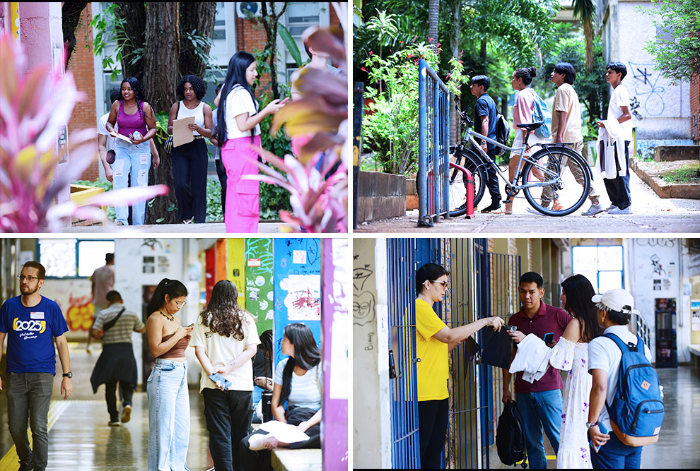 Candidatos que realizaram as provas em Campinas, no campus da Unicamp; a aplicação do exame teve início às 13h, e os candidatos tiveram até quatro horas para responder as questões