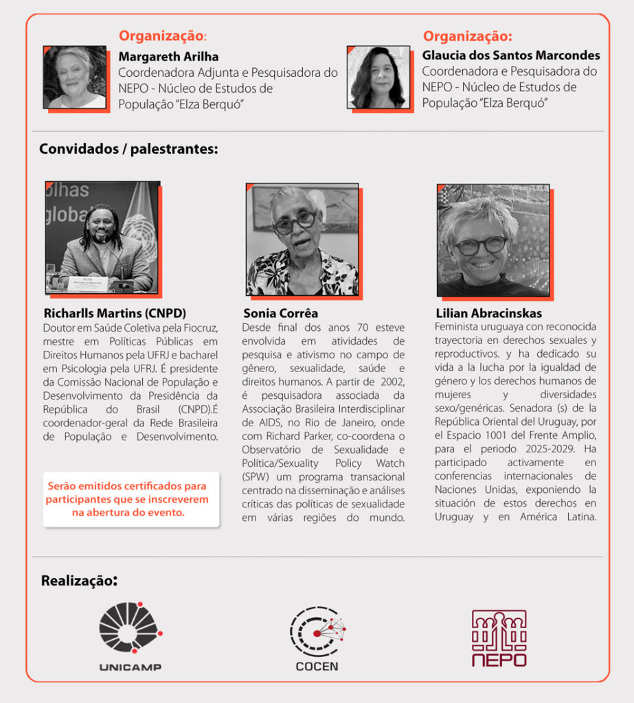 Nepo realiza seminário "Direitos Sexuais e Reprodutivos na nova ordem (ou desordem) global"