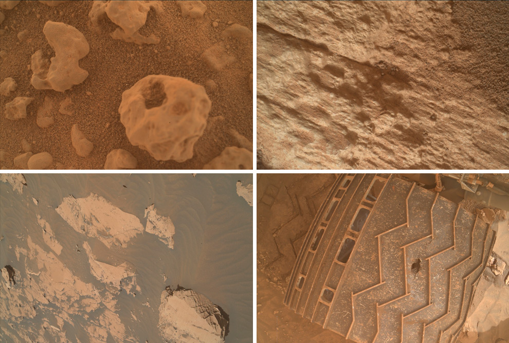 Imagens de Marte tiradas pelo robô Curiosity (Foto: NASA/JPL-Caltech/MSSS)