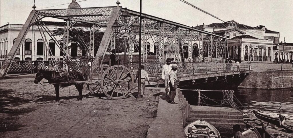 Manaus-1900-Ponte-dos-Remédios-George-Huebner