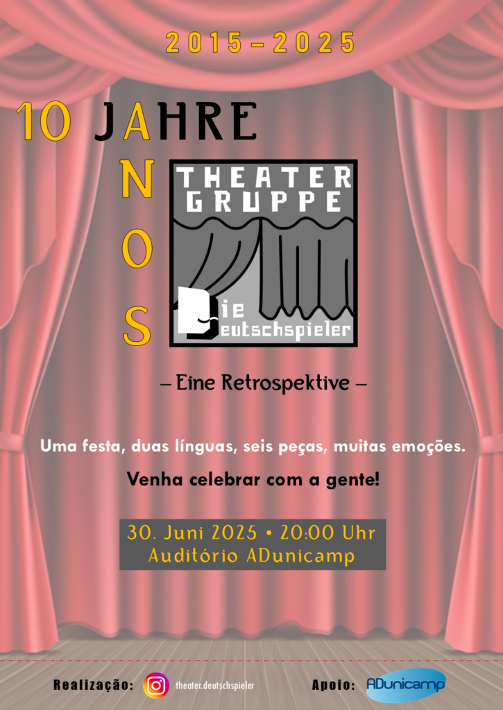 Grupo de teatro “Die Deutschspieler” realiza retrospectiva de trabalhos encenados nos seus dez anos de existência