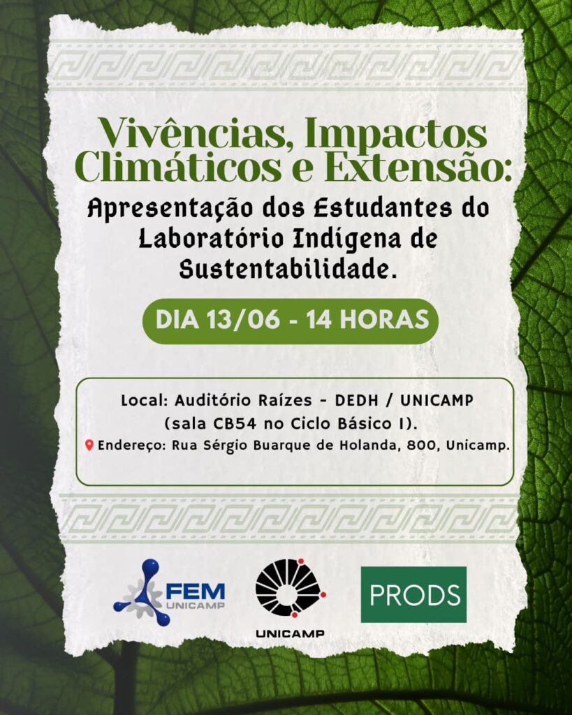 Estudantes indígenas da Unicamp apresentam suas vivências no Laboratório Indígena de Sustentabilidade