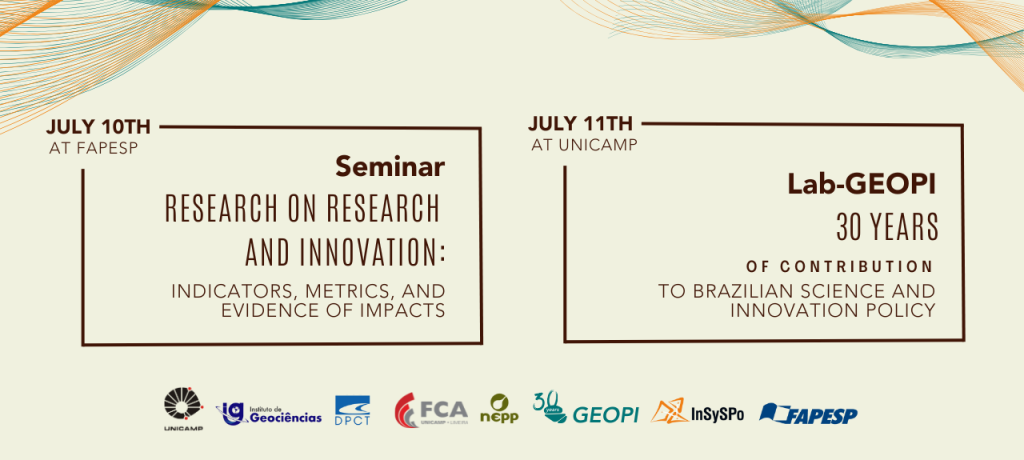 Lab-Geopi abre inscrições para seminário “Pesquisa da Pesquisa da Inovação” e evento comemorativo de 30 anos do Laboratório