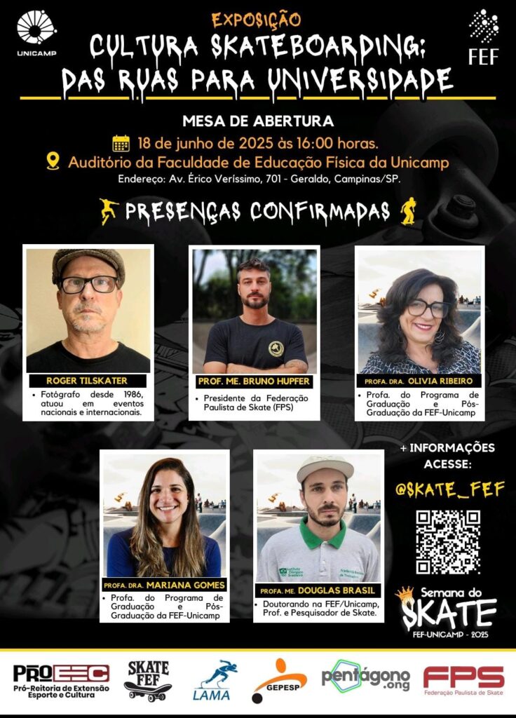 Exposição na Faculdade de Educação Física propõe olhar ampliado sobre o skate