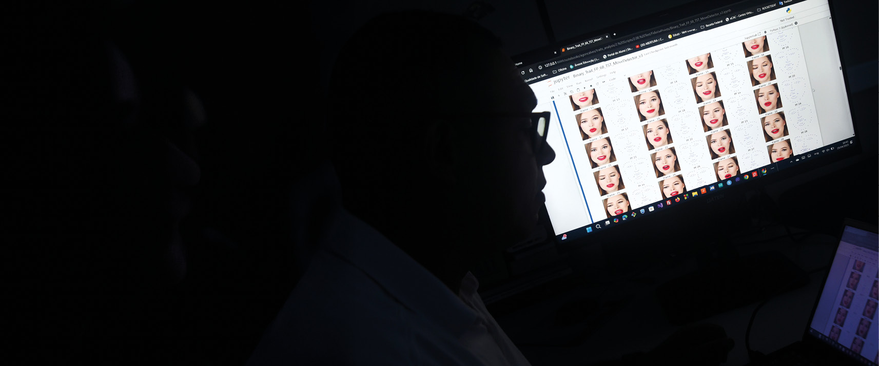 Gonçalves demonstra o processamento das imagens: modelo classificou com sucesso traços como extroversão e abertura a experiências