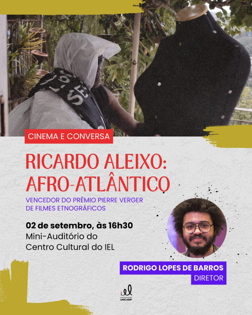 IEL exibe documentário "Ricardo Aleixo: Afro-Atlântico" com bate-papo de Rodrigo Barros
