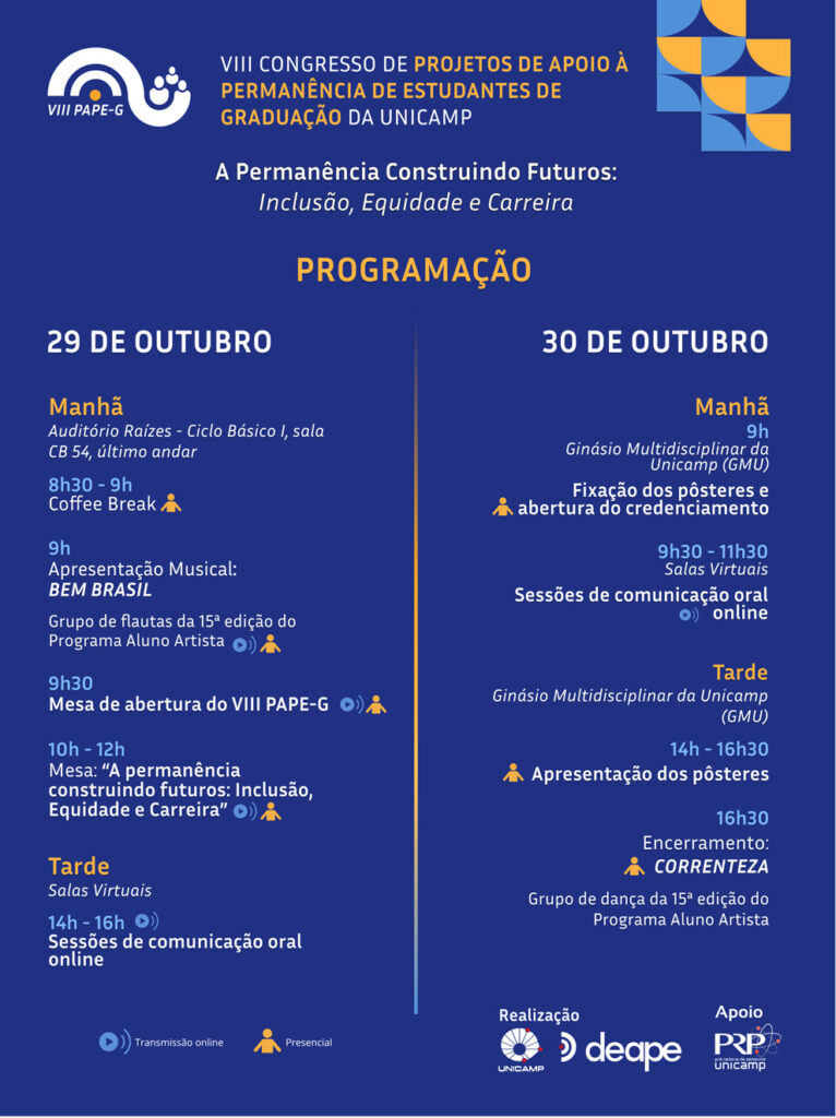 Deape realiza VIII Congresso de Projetos de Apoio à Permanência de Estudantes de Graduação